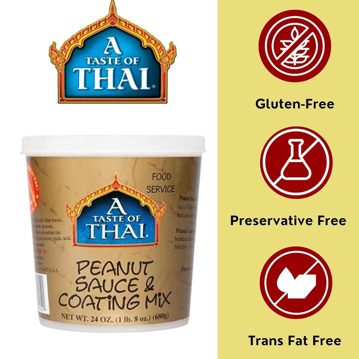 A Taste of Thai Peanut Sauce & Coating Mix | Authentic Thai Flavor with Roasted Peanuts & Spices | Ready-to-Use Mix for Noodles, Dips, Salads