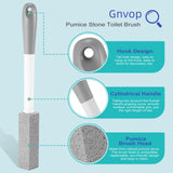 4 Pack Gnvop Toilet Pumice Stone with Long Handle,Pumice Stone Toilet Bowl Cleaner,1 Cleaning Handle, 4 No Touch Replaceable Piedra Pomez for Cleaning