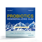 Probiotics Remineralizing Gum with Nano Hydroxyapatite and Xylitol for Oral Microbiome Balance, Enamel Support, Sensitive Teeth Comfort and Fresh