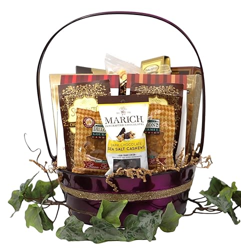 Gift Basket Village: The Good Life Gourmet Gift Basket - Wafer Rolls, Cookies, Cocoa, Nuts & More