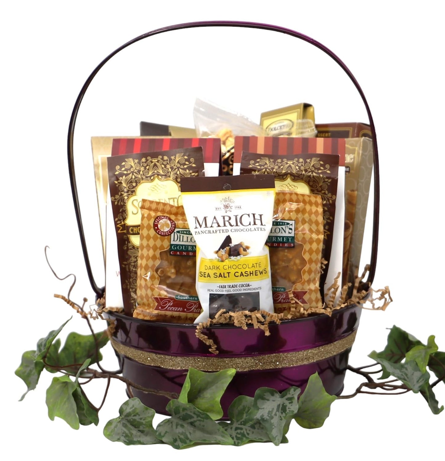 Gift Basket Village: The Good Life Gourmet Gift Basket - Wafer Rolls, Cookies, Cocoa, Nuts & More
