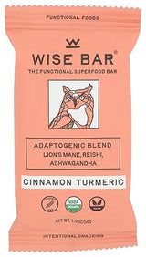 Wise Bar, Mushroom Bar Cinnamon Turmeric Organic, 1.9 Ounce