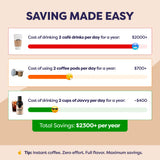 Javvy Cold Brew Coffee Concentrate Instant Coffee, Smooth Arabica Iced Coffee & Espresso Concentrate, 35 Servings, Mocha, 1 Pack