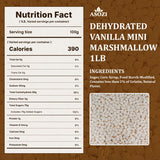 Dehydrated Vanilla Mini Marshmallows 1LB - Mini Marshmallows Bits for Hot Chocolate, Baking, Desserts, Trail Mix & Candy Making - Perfect for Cupcakes