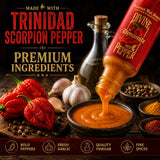 Divine Pepper Dynamite Hot Sauce - Trinidad Scorpion Pepper - Hot Heat - Small Batch Gourmet Sauce - Perfect for Wings, Meats, Tacos & Spicy Recipes