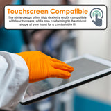 INNOVATIVE HAUS Heavy Duty Nitrile Gloves. Orange 8 Mil. Shop Gloves Mechanic Disposable. Mechanic Rubber Gloves Disposable. Large. Pack of 100