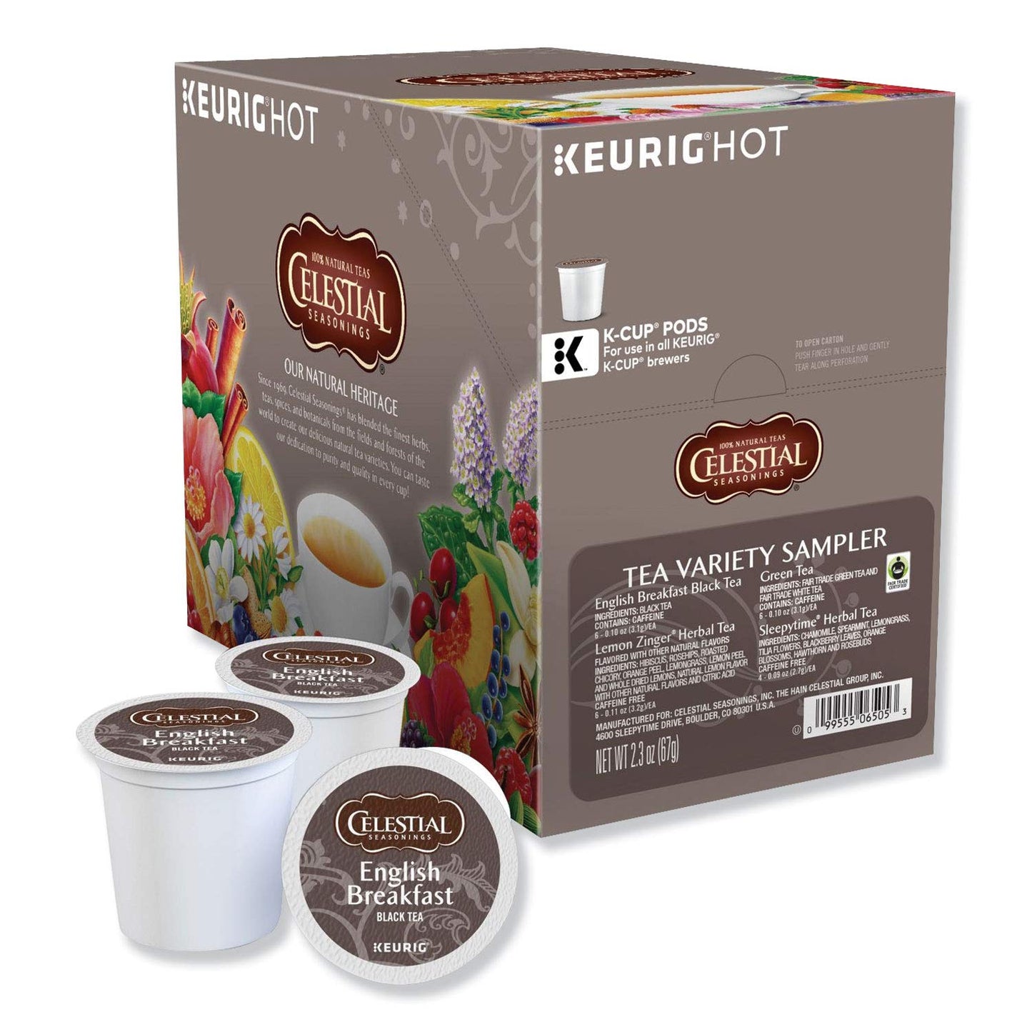 Celestial Seasonings Tea Sampler Keurig Single-Serve K-Cup Pods Variety Pack, 22 Count