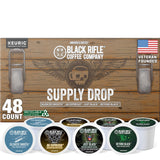 Black Rifle Coffee Company Supply Drop Variety Pack (48 Count of K Cups) - Silencer Smooth, AK Espresso, Just Black, & BeyondBlack KCup Pods - K Cups