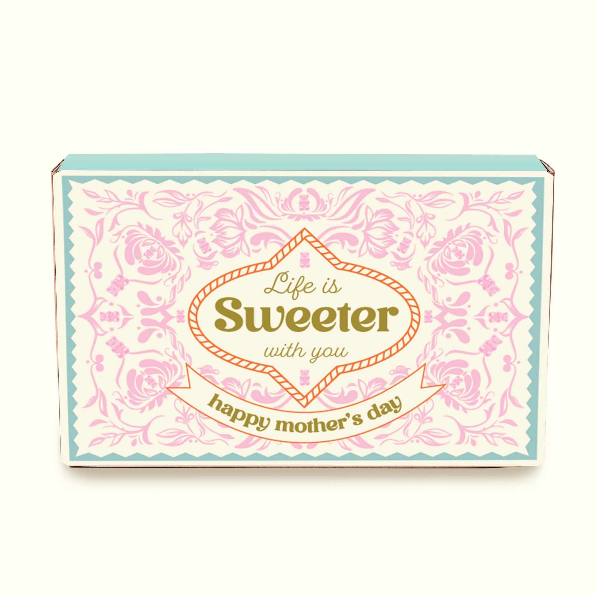 Thoughtfully, Mother’s Day Gummies Sweet Gift Box, Includes Gummy Bears, Sour Watermelon, Sour Peach Rings, Sour Peach Gummies & Fruit Gummies, Candy
