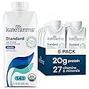 KATE FARMS Organic 1.4 High Calorie Nutrition Shake, Vanilla, 20g Protein, 27 Vitamins and Minerals, Meal Replacement, 11 oz (6 Pack)