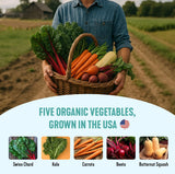 Dr. Cowan’s Garden Threefold Slightly Sweet Vegetable Powder, Greens Powder with Organic Carrots, Beets, Swiss Chard, Kale, Organic Veggie Supplement