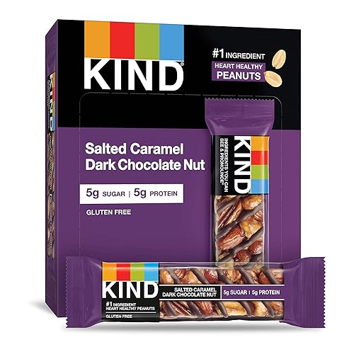 KIND Bars, Salted Caramel & Dark Chocolate Nut, Gluten Free, 48 Count