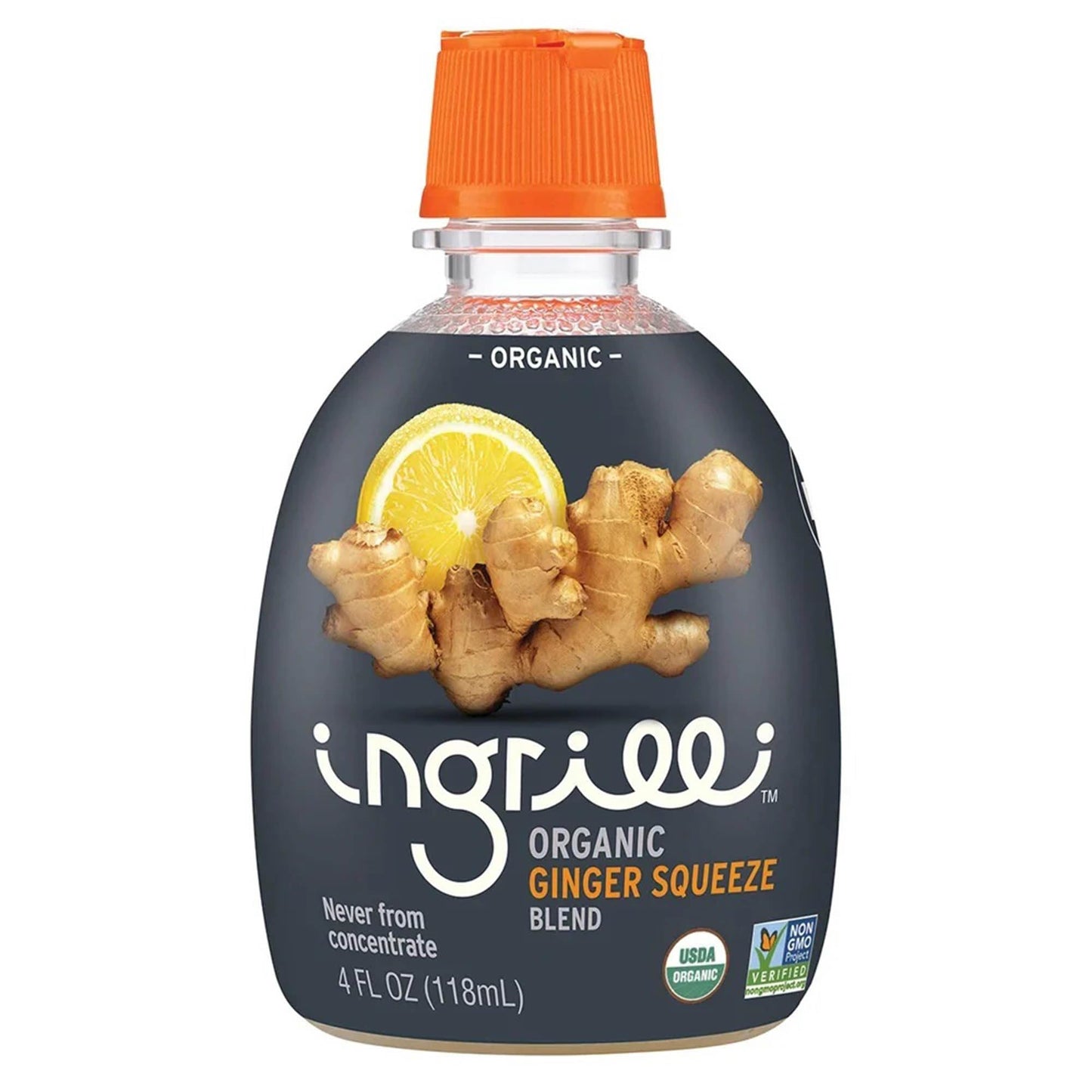 Ingrilli Organic Ginger Squeeze Blend, 4 Fl Oz Bottle (Pack of 12)