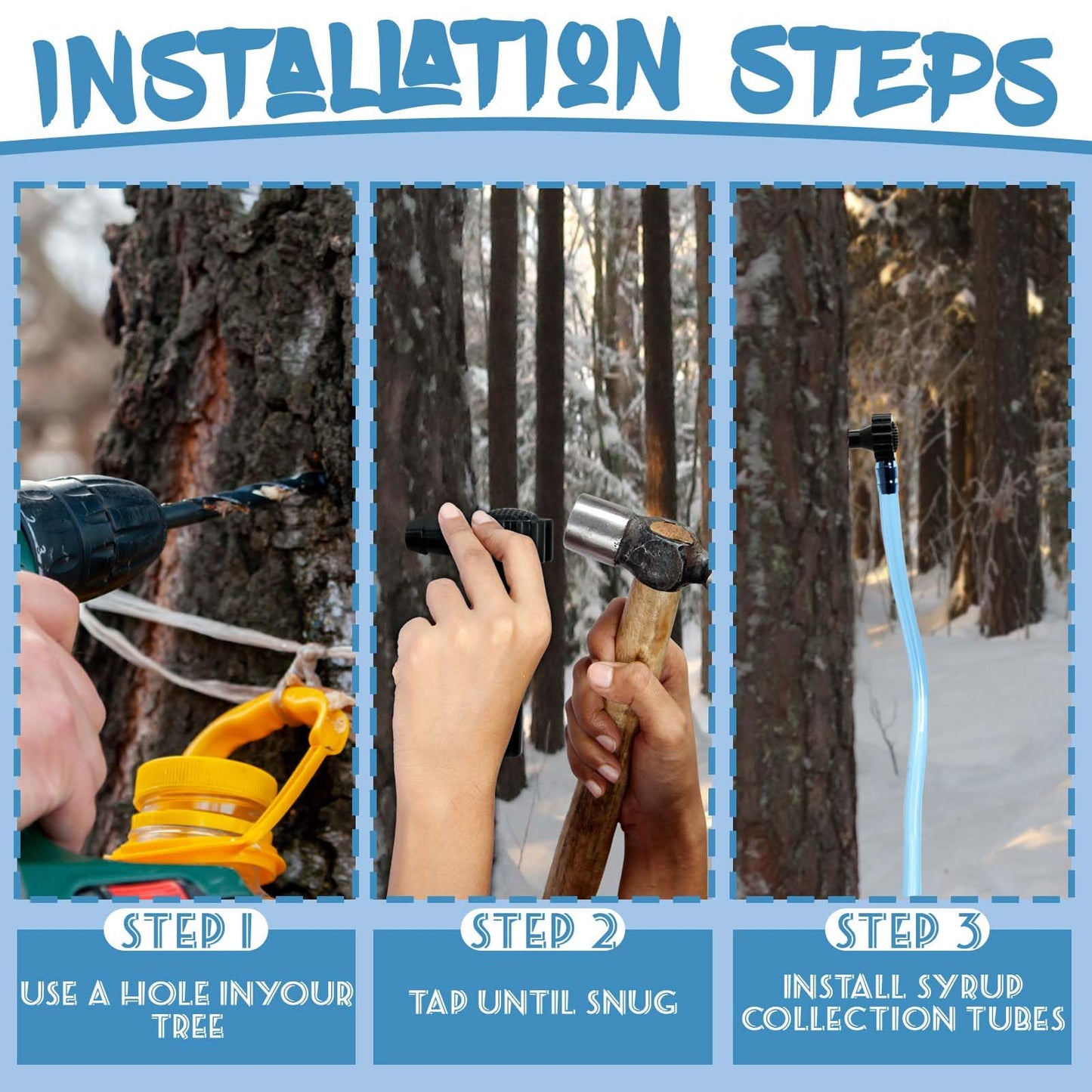 COZYDIG 26FT Maple Syrup Tapping Kit,Maple Tree Tapping kit Include 8Pcs Taps,8Pcs Sap Collection Bags for Experts Beginners Maple Birch Syrup