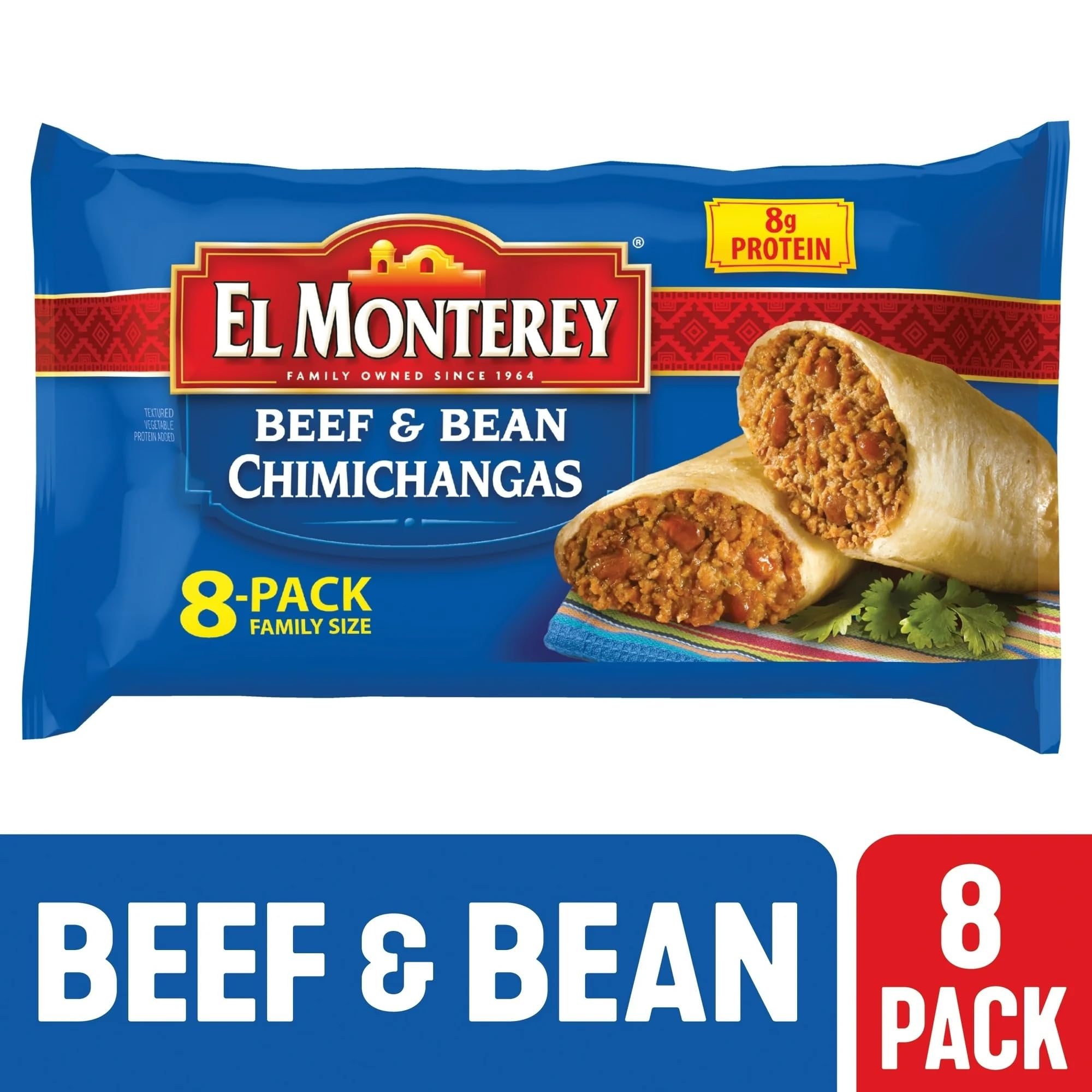 Salutem Vita - Beef & Bean Chimichangas, Frozen Mexican Food Gift Set - Pack of 2