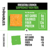 Fiber Gourmet Pepper Jack Thinables Baked Cheese Crackers - Healthy Keto Crackers with 13g Fiber, 5g Protein, 70 Calories, 6g Net Carbs - Kosher Made