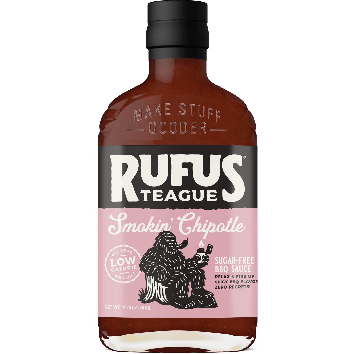 Rufus Teague Sugar-Free BBQ Sauce Smoke 'N Chipotle, Low Calorie, 12.25 oz
