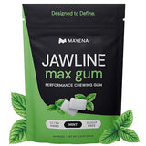 Mayena Jawline Max Gum (Mint) | Ultra-Hard Chewing Gum for High-Intensity Jaw Exercising (40pcs Pack) | Masseter Workout Gum | Helps Build Facial