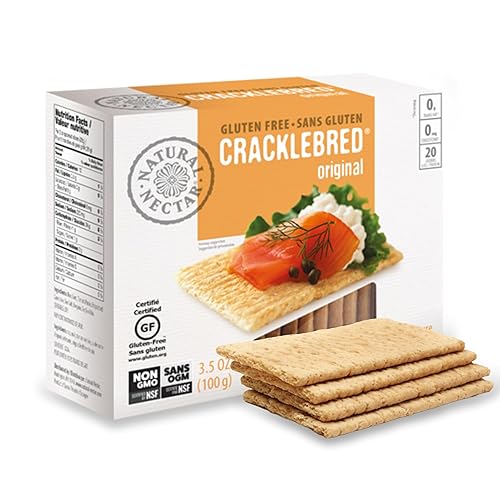 Natural Nectar Original Cracklebred - 1 Pack | Light & Crisp Cracklebred Crispbread Crackers, Delicate Texture for Toppings, Cheese Boards & Snacks