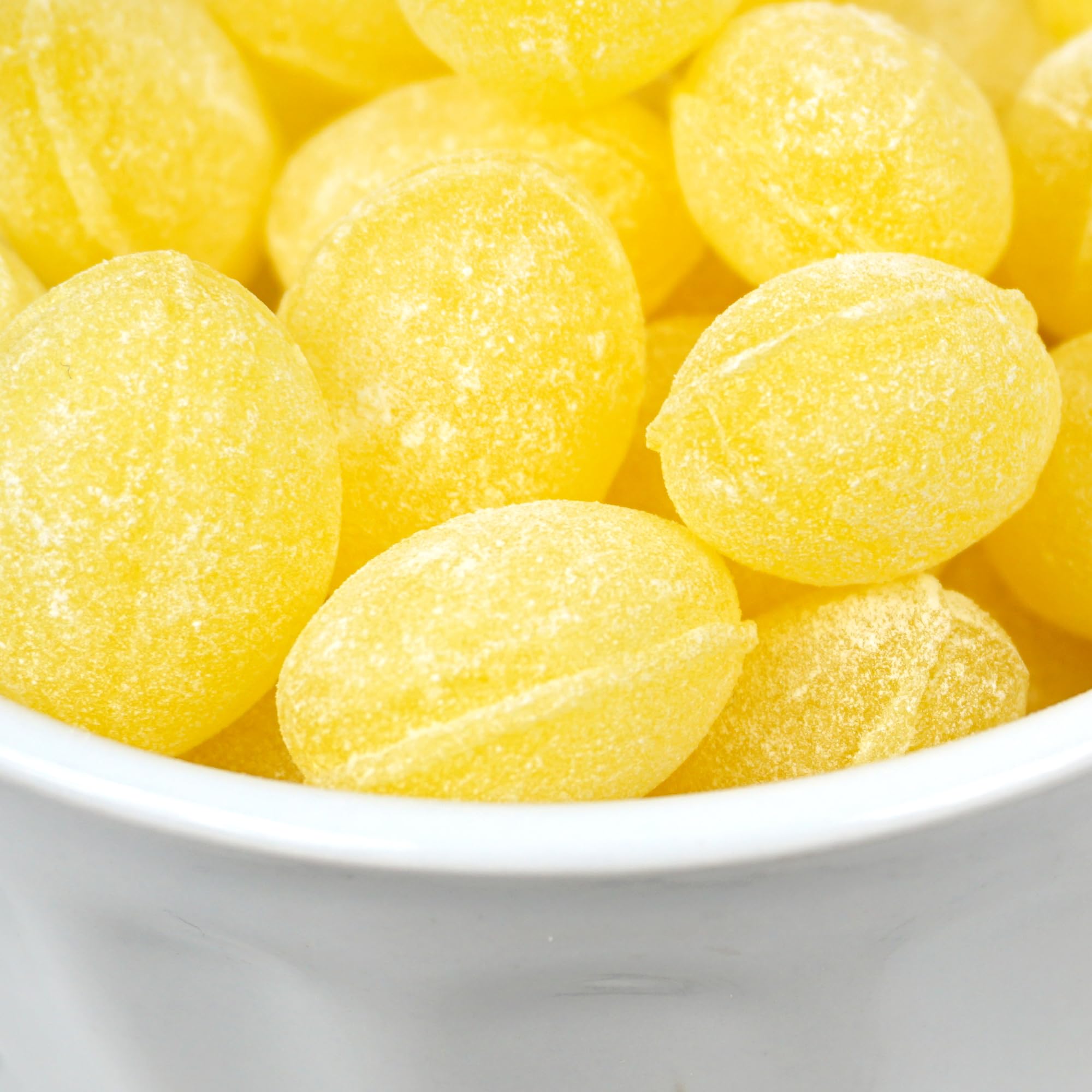 Claeys Sanded Lemon Drops, 2 Pound Bulk Bag (Approx 144 Pieces), Hard Sour Candy, Lemon Flavored Candy