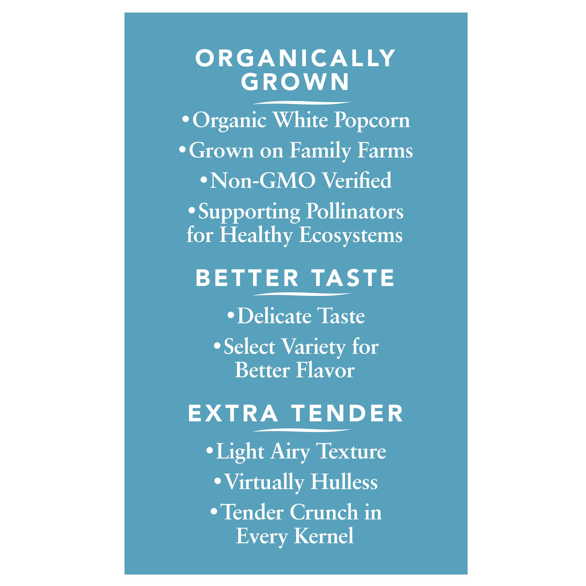 Black Jewell Organic White Popcorn Kernels, Organic Select White, 28.35oz (Pack of 6)