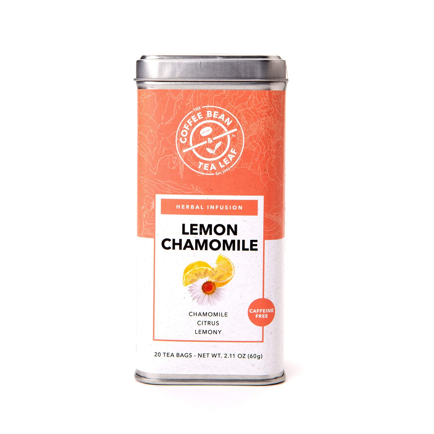 The Coffee Bean & Tea Leaf, Tea, Hand-Picked Lemon Chamomile, Whole Leaf Tea Bags, 20ct