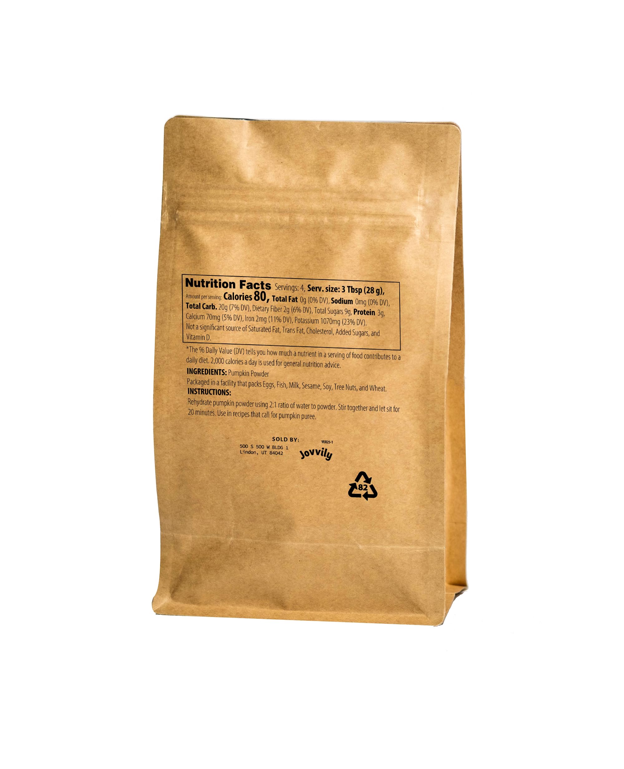 Jovvily Pumpkin Powder - 4 oz - Superfood - Pure Pumpkin - Food Additive