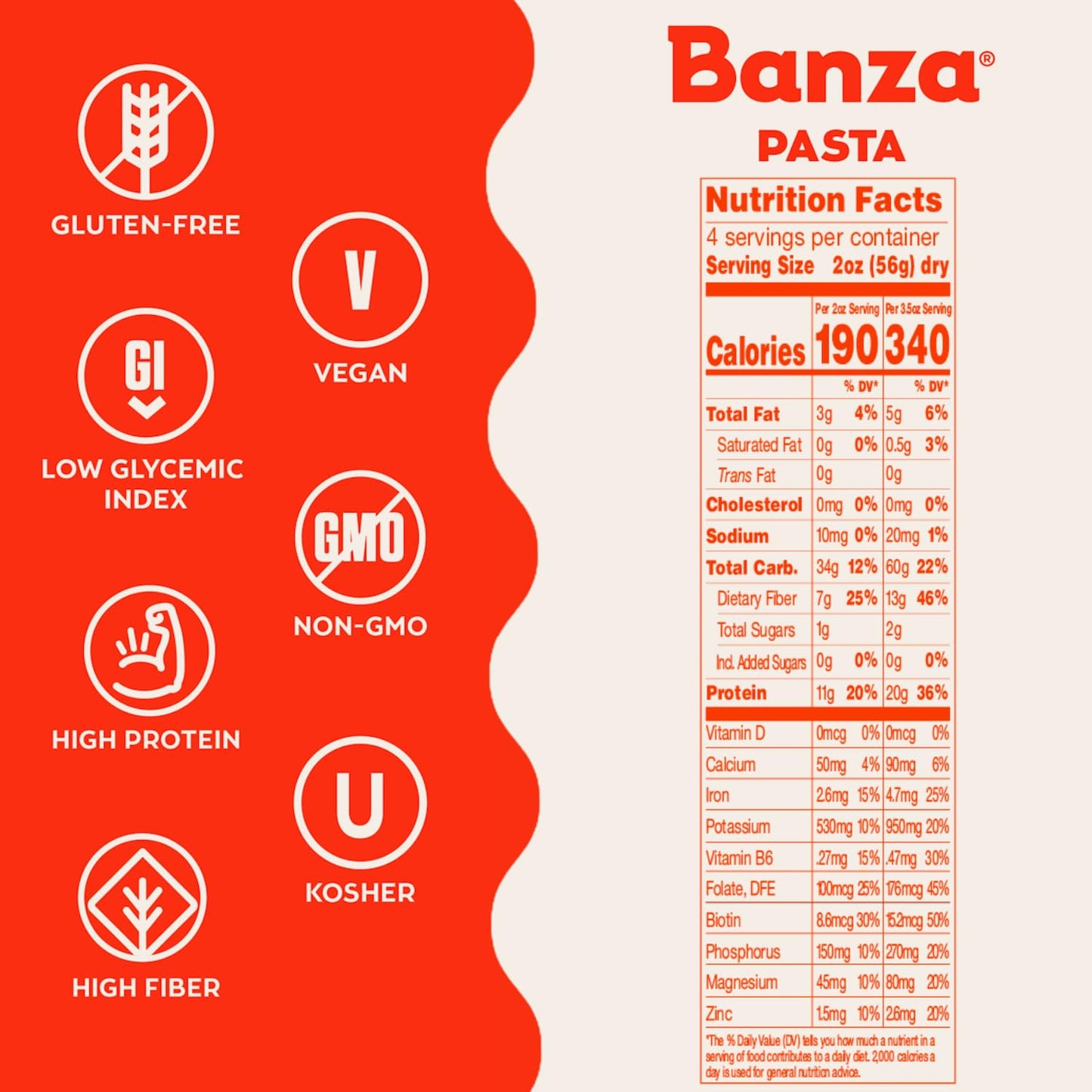 Banza Pasta Chickpea Gemelli 8 OZ