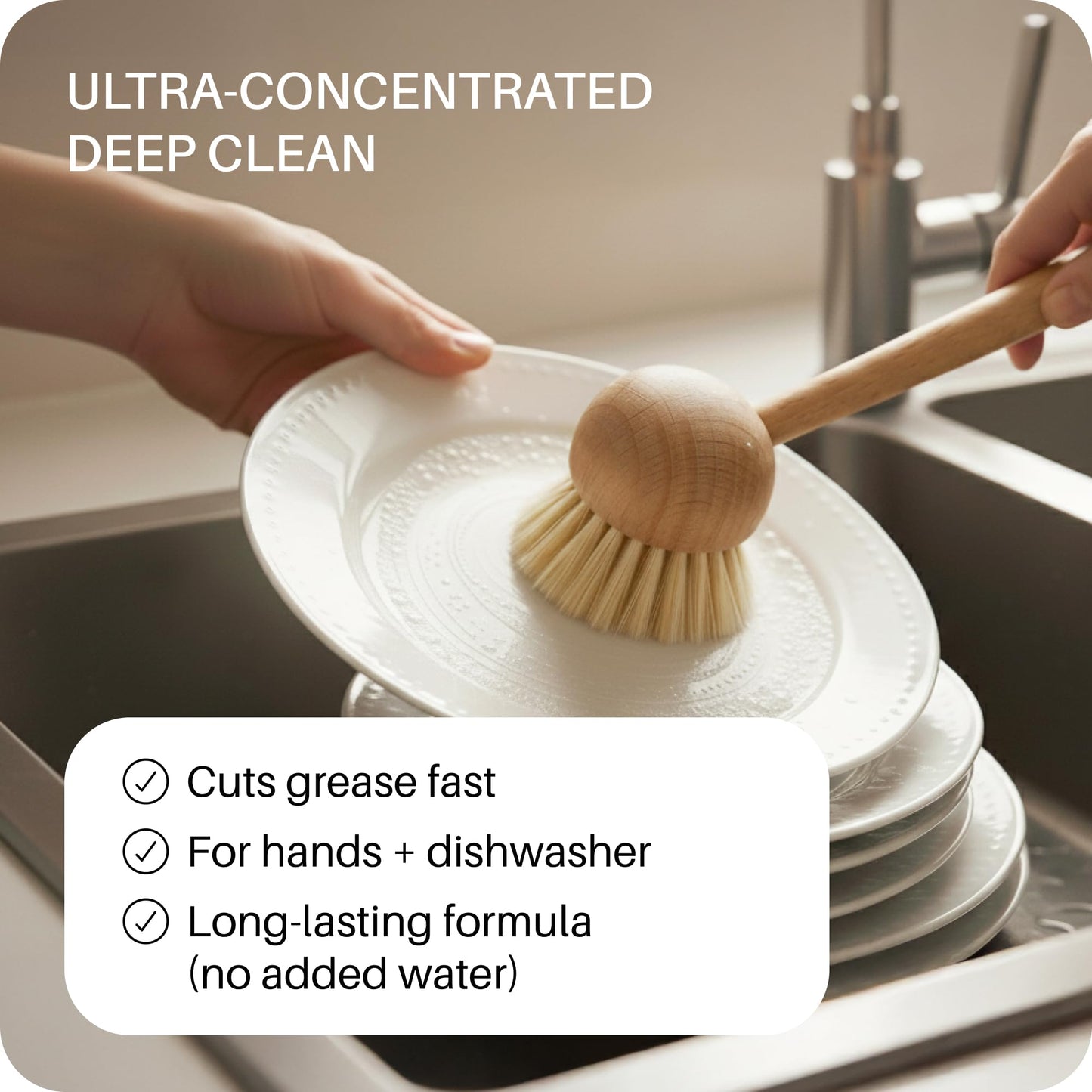 Everneat Ultra-Concentrated Dish Soap (Bloom) | Lavender, Clary Sage, Copaiba & Orange EO | Plant-Based, Cuts Grease, For Handwash + Dishwasher|