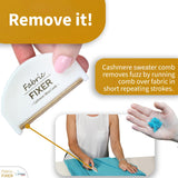 Cashmere Pill Remover Comb & Multi-Fabric Sweater Combs for Pills and Fuzz (3-Pack) Manual Fabric Defuzzer Wool Lint Shaver Comb Scraper for Clothing