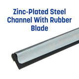 Carlisle FoodService Products 4007100 Professional Single Blade Squeegee with Zinc Plated Handle, 16", Rubber