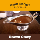 Farmer Brothers Instant Brown Gravy Mix, 15 oz Bags, Pack of 1 - Easy-to-Prepare Powdered Gravy for Restaurants or Home Kitchens - Smooth, Rich Flavor