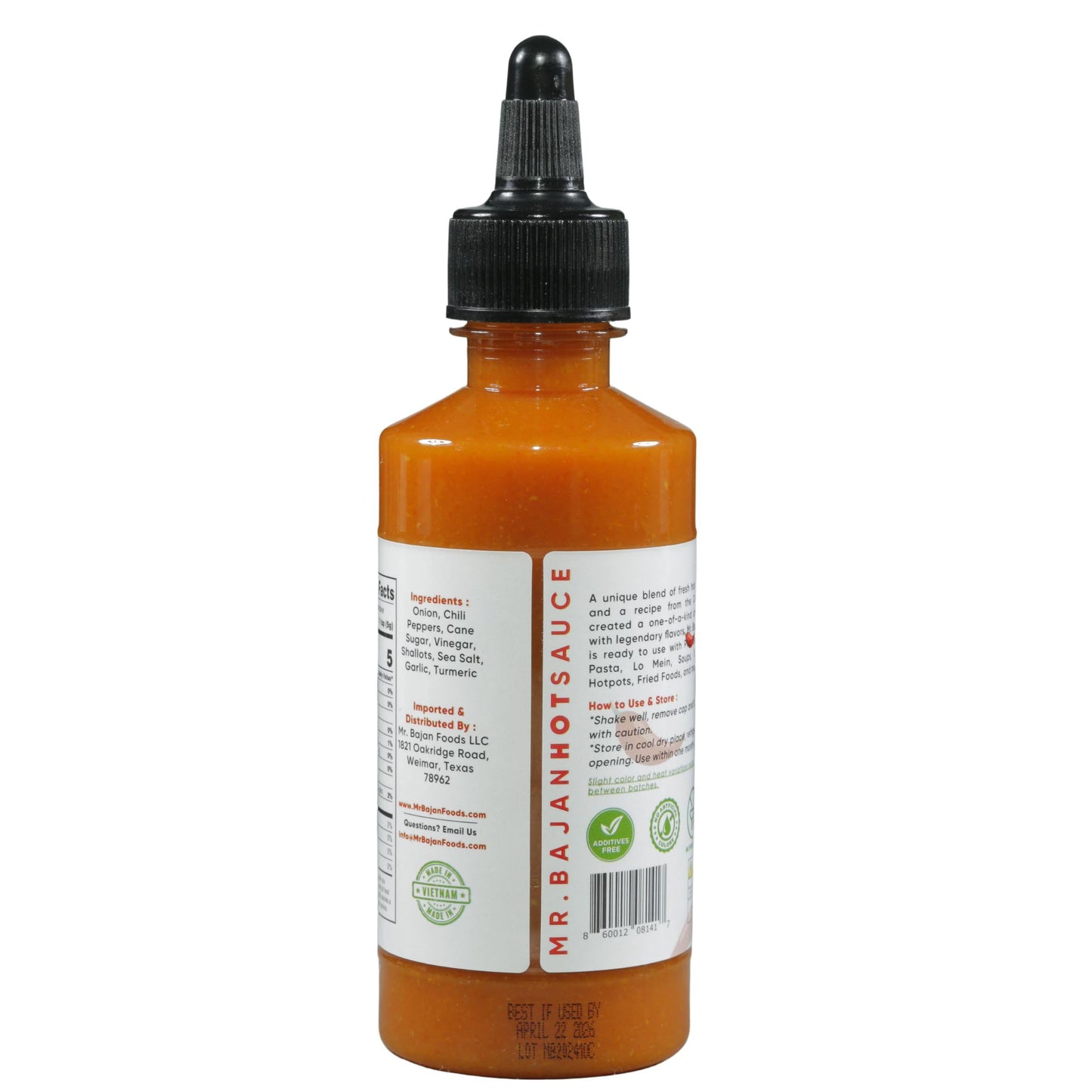 Mr. Bajan Caribbean Vietnamese Hot Sauce, Level 2 in 11 oz.