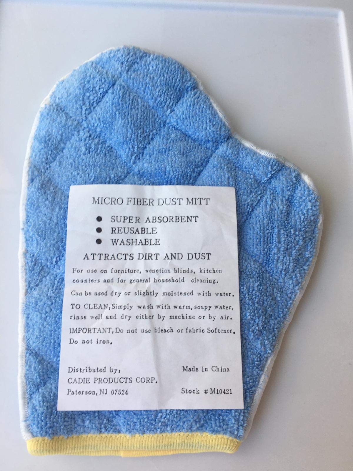 Soft Microfiber Dust Mitt - Comfortable and Reusable Dusting Mitten for Household Cleaning | Multipurpose Cloth Glove Wipes Off Dirt for Living Room