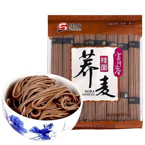 QIXINLIZYDried Buckwheat Soba Noodles?Whole Grain Buckwheat Spaghetti Pasta ?Non-GMO?Lower Carb?Super Value Family Pack?28 oz (1 Pack)