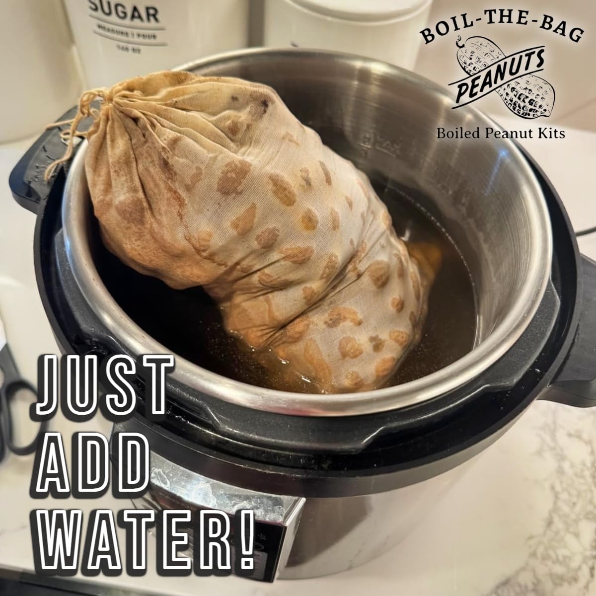 Boiled Peanuts Kit | Contains Premium In Shell Peanuts, Salt, and a Unique Seasoning Blend in a Muslin Cooking Bag | 2 Kits of Buffalo Wing Flavor