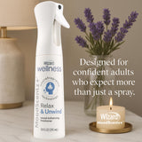 Wizard MoodScentz™ (Relax & Unwind) Patented Science-Backed Mood-Enhancing Room Mist, Non-Aerosol Continuous Fine-Mist Spray with Neuro-Fragrance