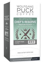 Wolfgang Puck Coffee, Chef's Reserve Decaf, 9.5 Gram Pods, 18 Count (WGP016432)