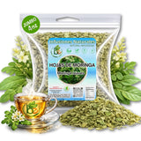 Moringa Leaf Tea - 4 oz (113 g) - 100% Natural Loose Leaf | Non-GMO, Vegan, Caffeine-Free Herbal Infusion - Dried Oleifera Leaves (Té de Hojas de