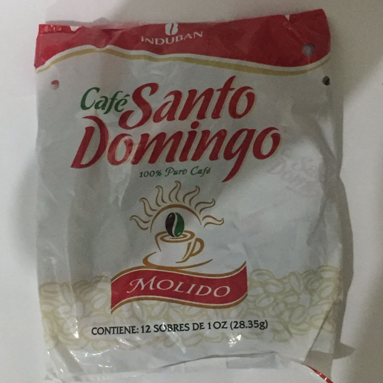 Cafe Santo Domingo 100% Puro Cafe 1 Packet of 12 units of 1 oz each