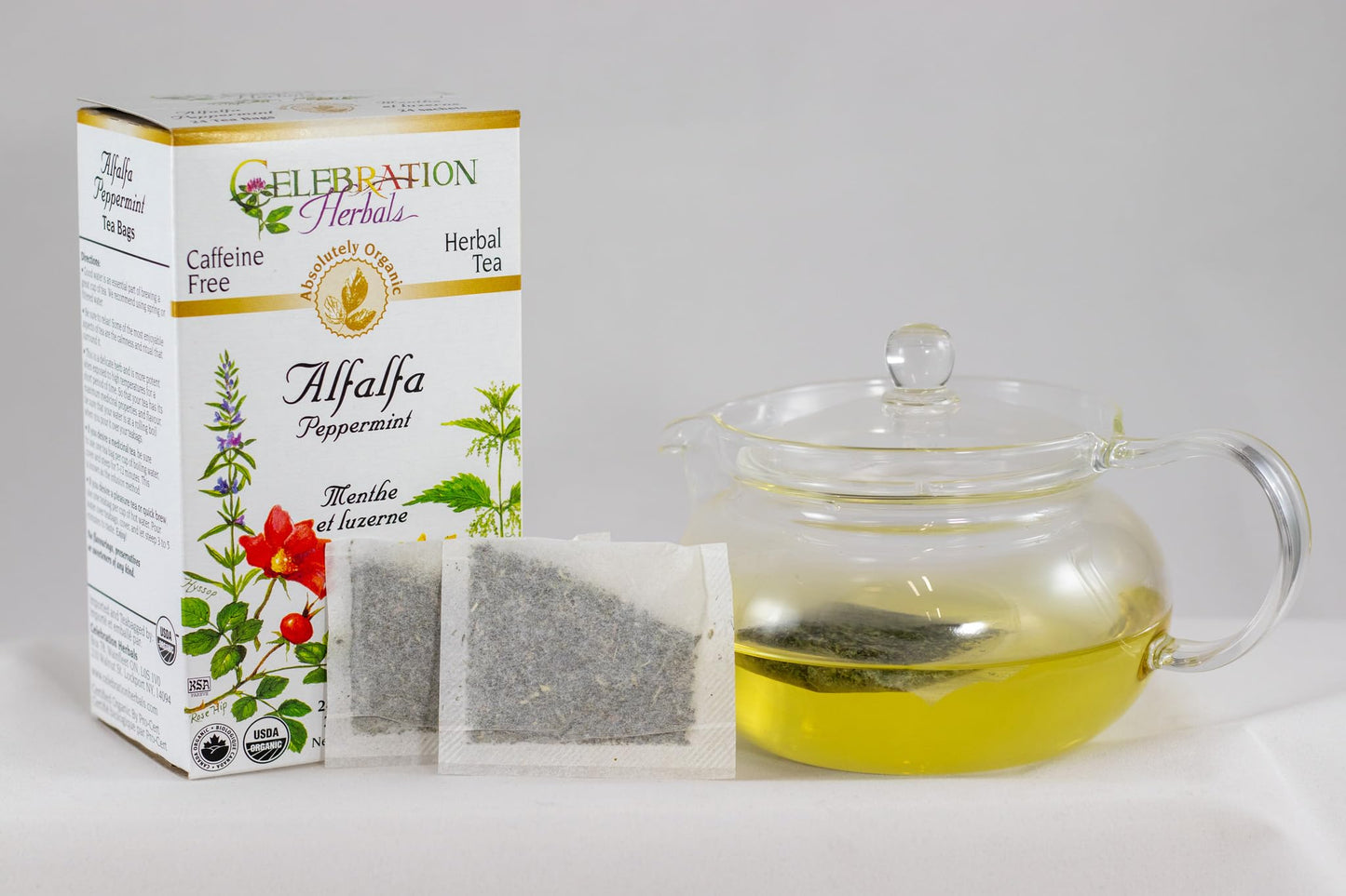 CELEBRATION HERBALS Alfalfa Peppermint Tea Organic 24 Bag, 0.02 Pound