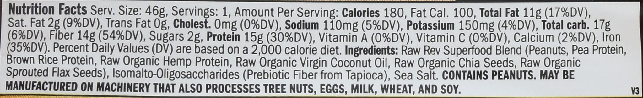 Raw Rev Creamy Peanut Butter Sea Salt Glo Bar, 1.6 OZ