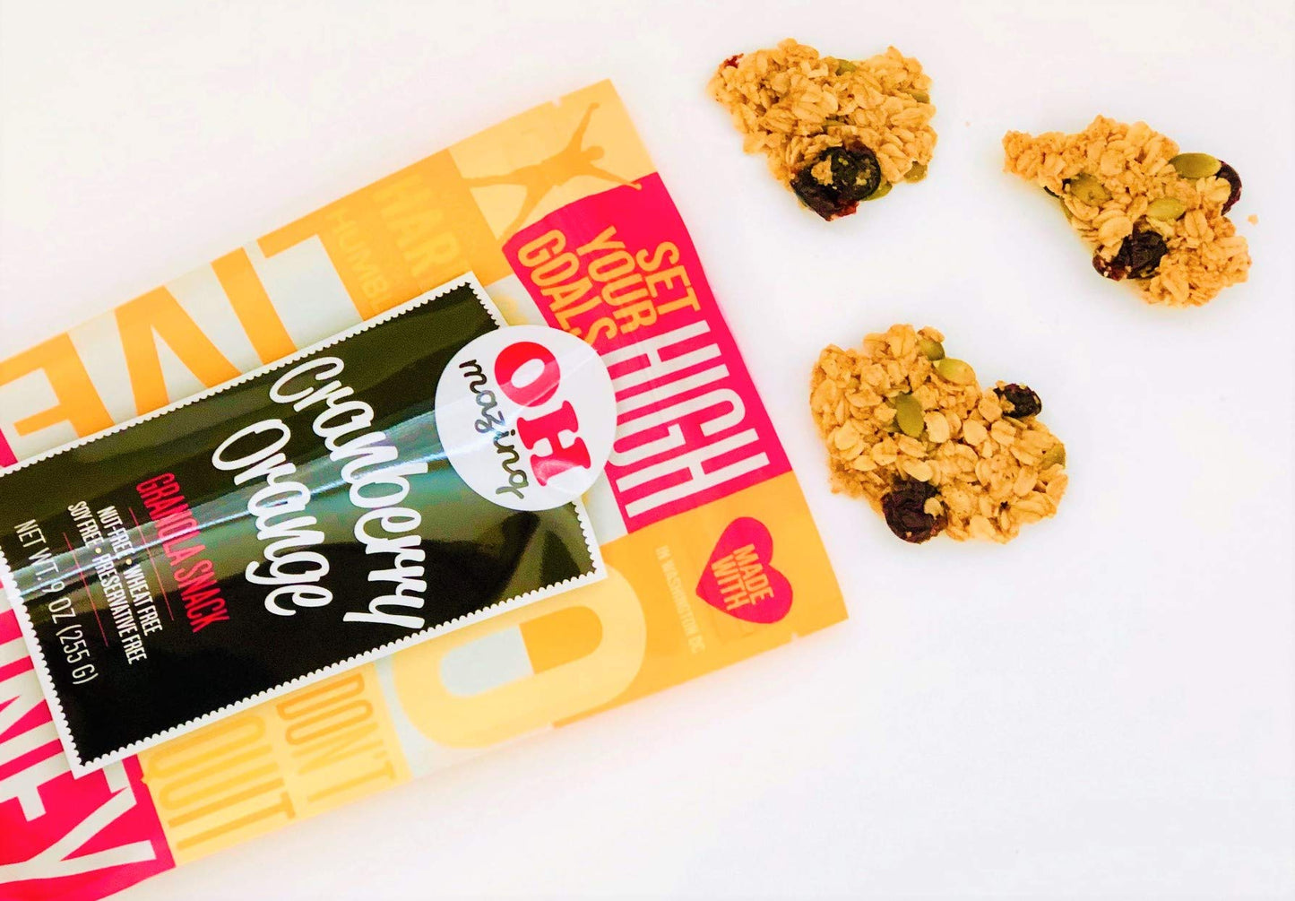 Oh-Mazing Granola Snack, Nut-Free, Gluten-Free, Cranberry Orange, 2 Ounce Bag (Pack of 5)