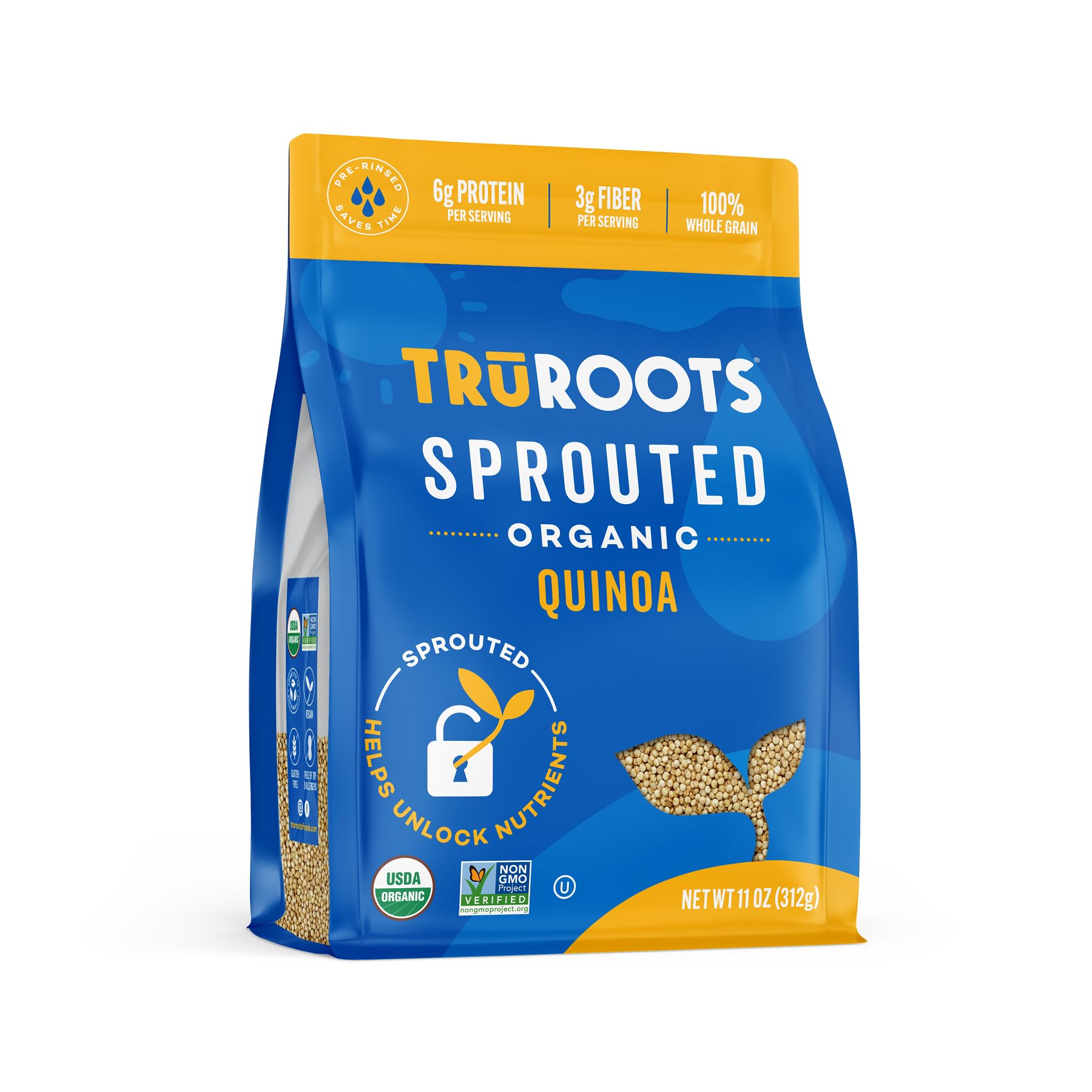 TruRoots Organic Spouted Quinoa, 11oz (Pack of 1)