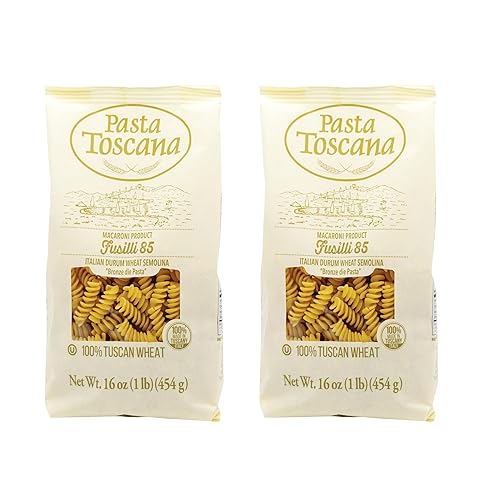 Pasta Toscana | Bronze Die Pasta | Italian Durum Wheat Semolina | Bronze die Pasta, 16 oz (Pack of 2, Fusilli)