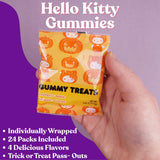 Halloween Hello Kitty Trick or Treat Candy, Individual Bags for Handouts or Parties, Assorted Fruit Gummies, 24 Count