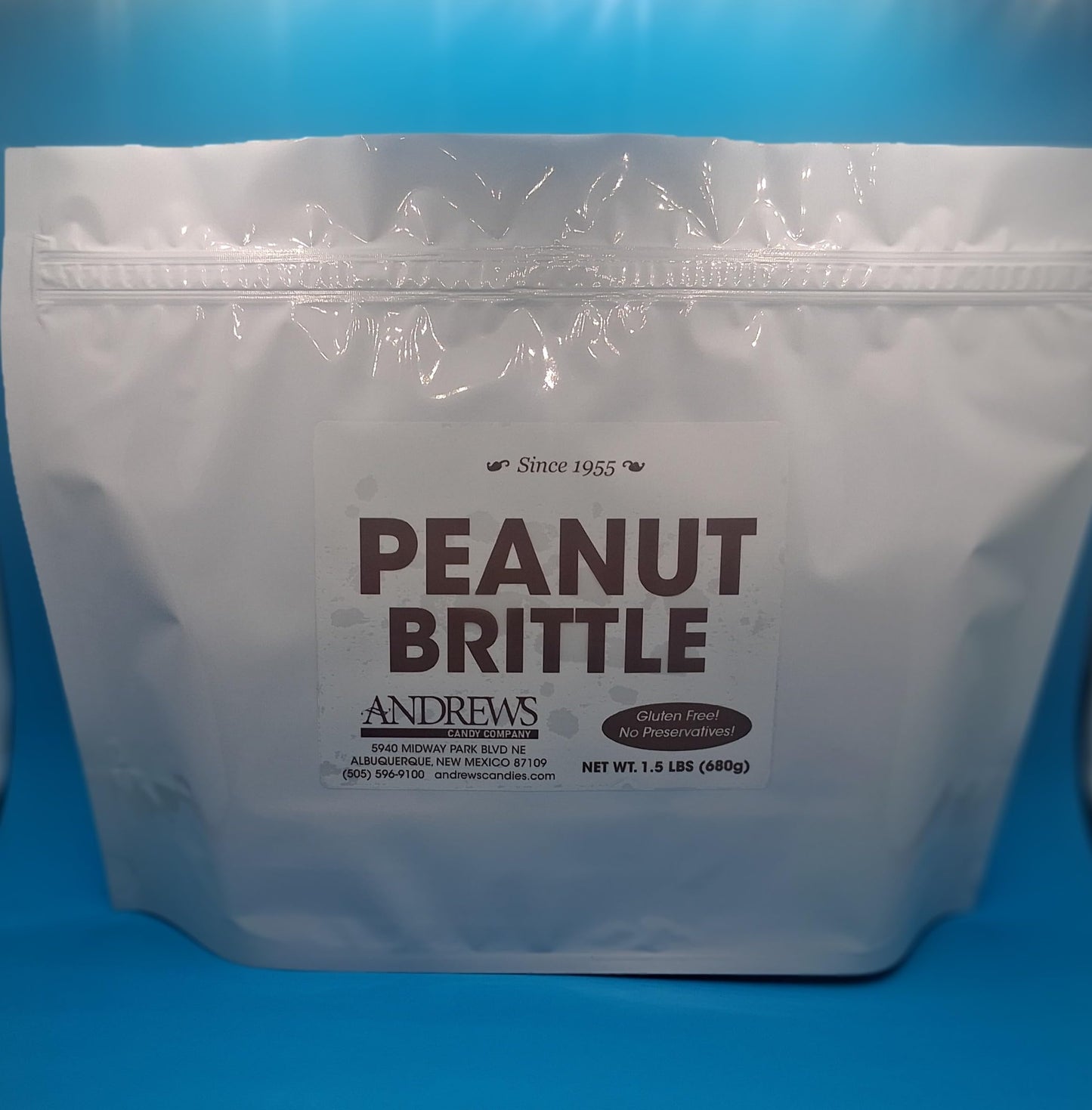 Andrews Candy Company Peanut Brittle, Since 1955, 1.5 lbs