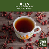 Rose Hips Whole, by Herb Co, Rosa Canina, Haw, from Chile, Kosher, for Syrup, Cordials, Wine, Tea, Oxymels & Potpourri, 1 lb