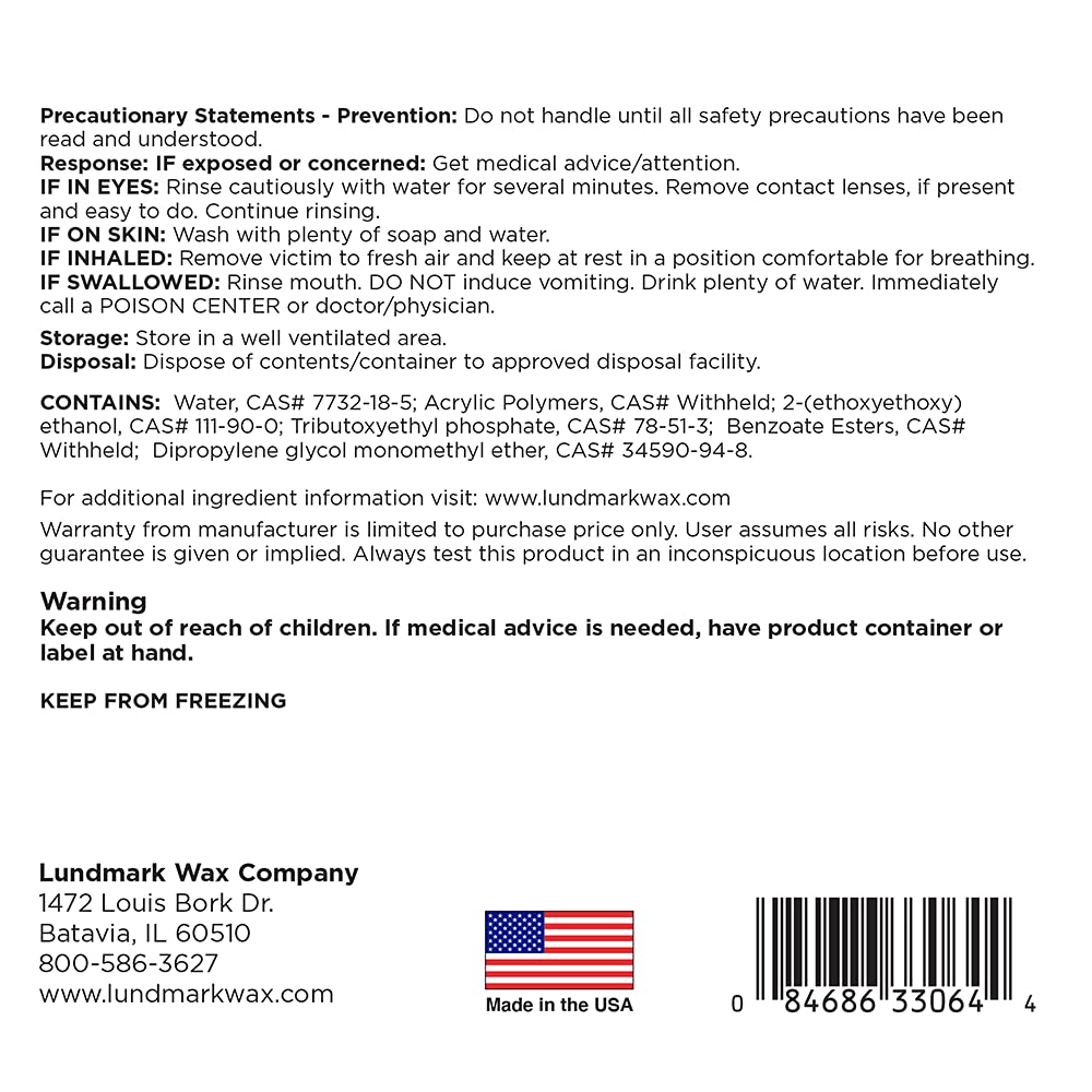 Lundmark, Inc Lundmark Matchless High Performance Floor Finish, 1-Gallon, 3306G01-4 (COM-3306G01-4)