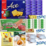 KOREAN Premium Snack Assortment Box_7 Full Size Boxes, including total of 138 individually wrapped snacks_Sweet & Savory cookies, treats, gift sampler